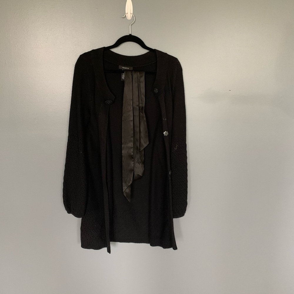 Arden B Long Sweater Cardigan Black Size Small
